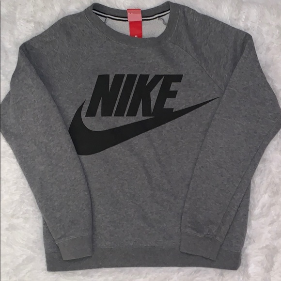 Nike Tops | Nike Grey Black Sweater | Poshmark